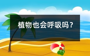 植物也會呼吸嗎？