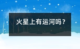 火星上有運(yùn)河嗎？