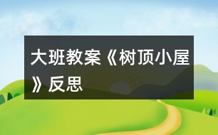 大班教案《樹(shù)頂小屋》反思