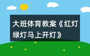 大班體育教案《紅燈、綠燈、馬上開燈》反思