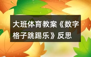 大班體育教案《數字格子跳踢樂》反思