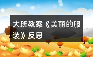 大班教案《美麗的服裝》反思