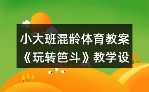 小大班混齡體育教案《玩轉(zhuǎn)笆斗》教學設計反思