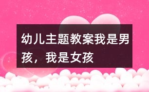 幼兒主題教案我是男孩，我是女孩