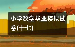 小學數(shù)學畢業(yè)模擬試卷(十七)