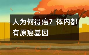 人為何得癌？體內(nèi)都有原癌基因