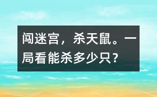 闖迷宮，殺天鼠。一局看能殺多少只？