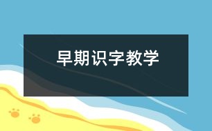 早期識字教學(xué)